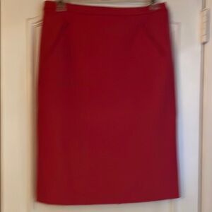 LOFT Vibrant Red Pencil Skirt